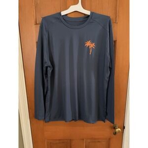 Men's Margaritaville Blue Long Sleeve Water Resistant UPF 50+ Shirt Size XL NWT